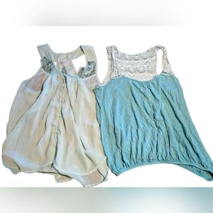 Set of Two Lace Detail Tops
